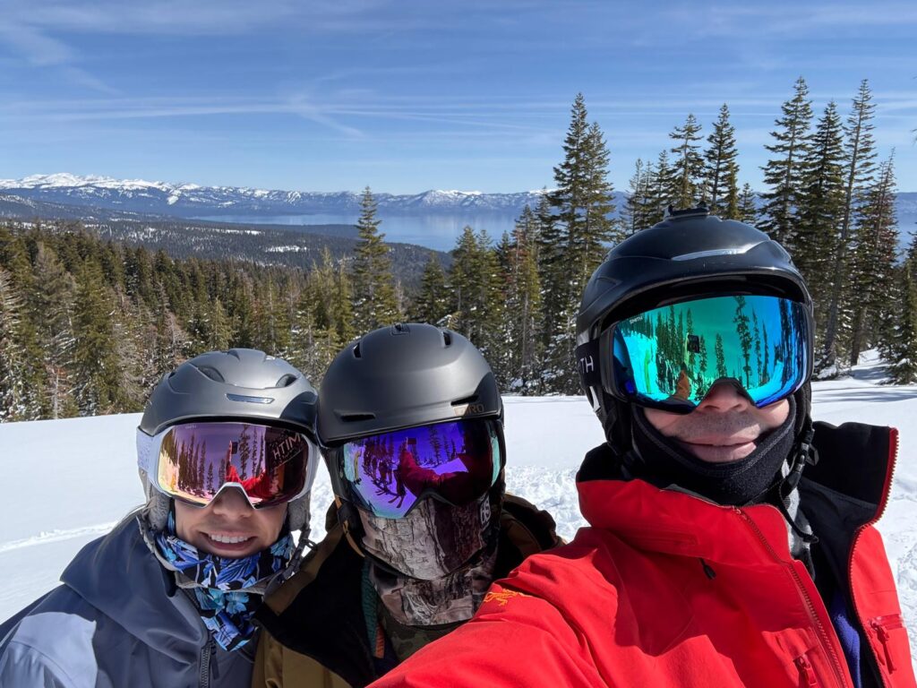 SnowEO group with Lake Tahoe view