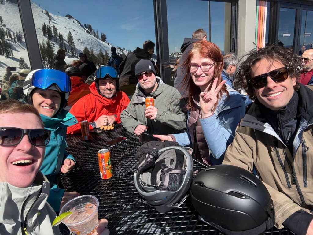 SnowEO group at outdoor table